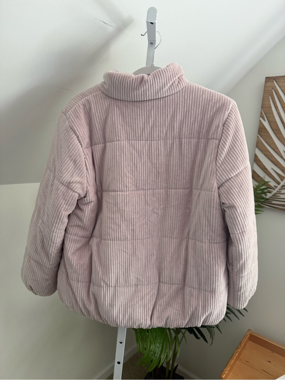 Madewell New Wyman Quilted Corduroy Puffer Jacket Coat Pink Small S - Picture 6 of 6